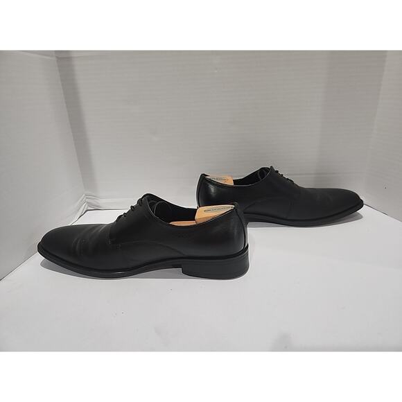 Kenneth Cole Leather Dress Shoe Mens 11M Black Leisure Hour Oxfords Work Formal - Picture 4 of 10